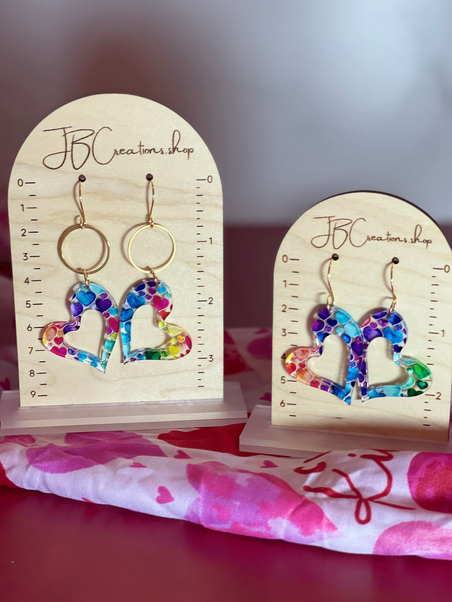 Colorful Heart Earrings