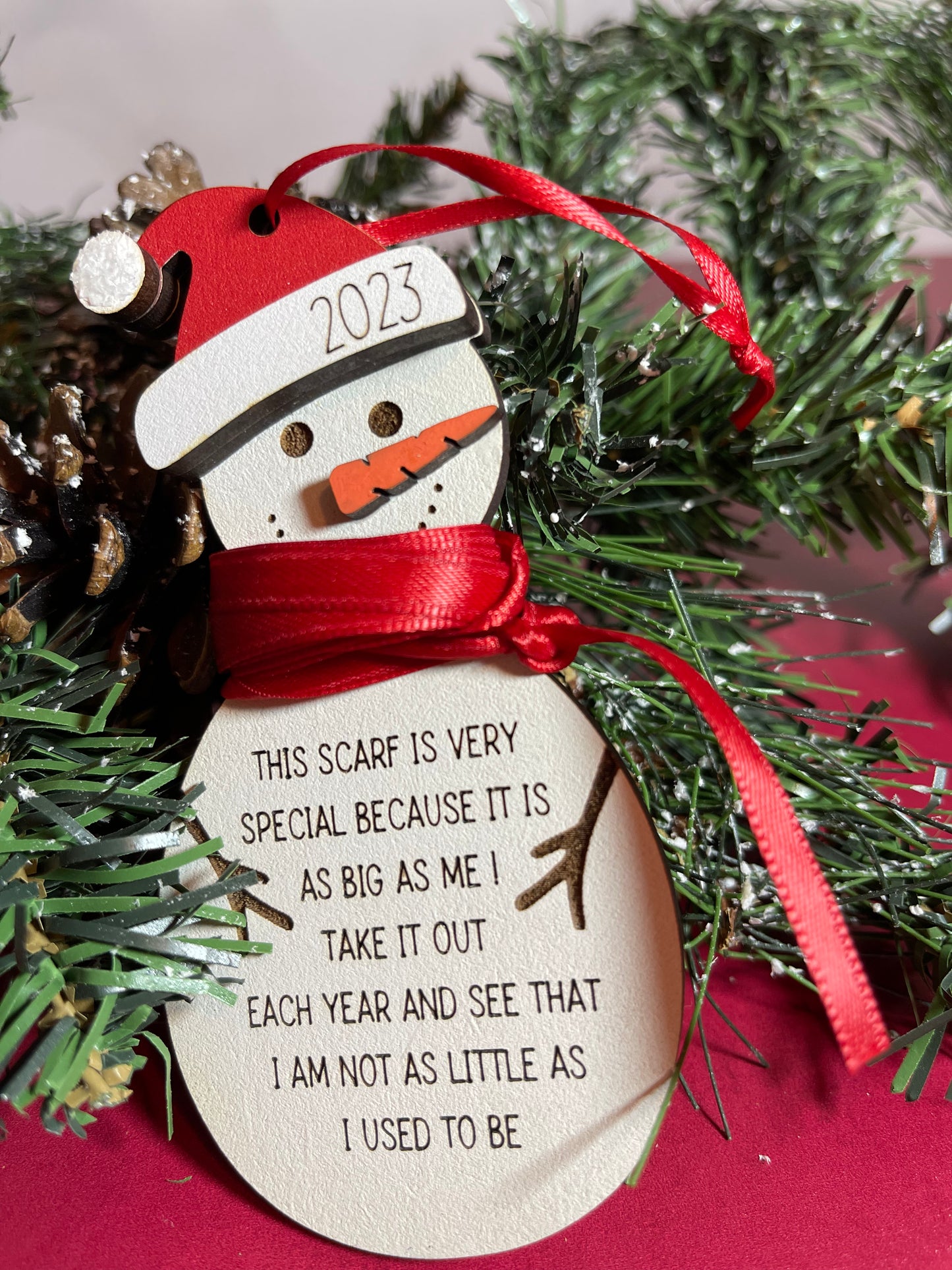 Child Height Snowman Ornament
