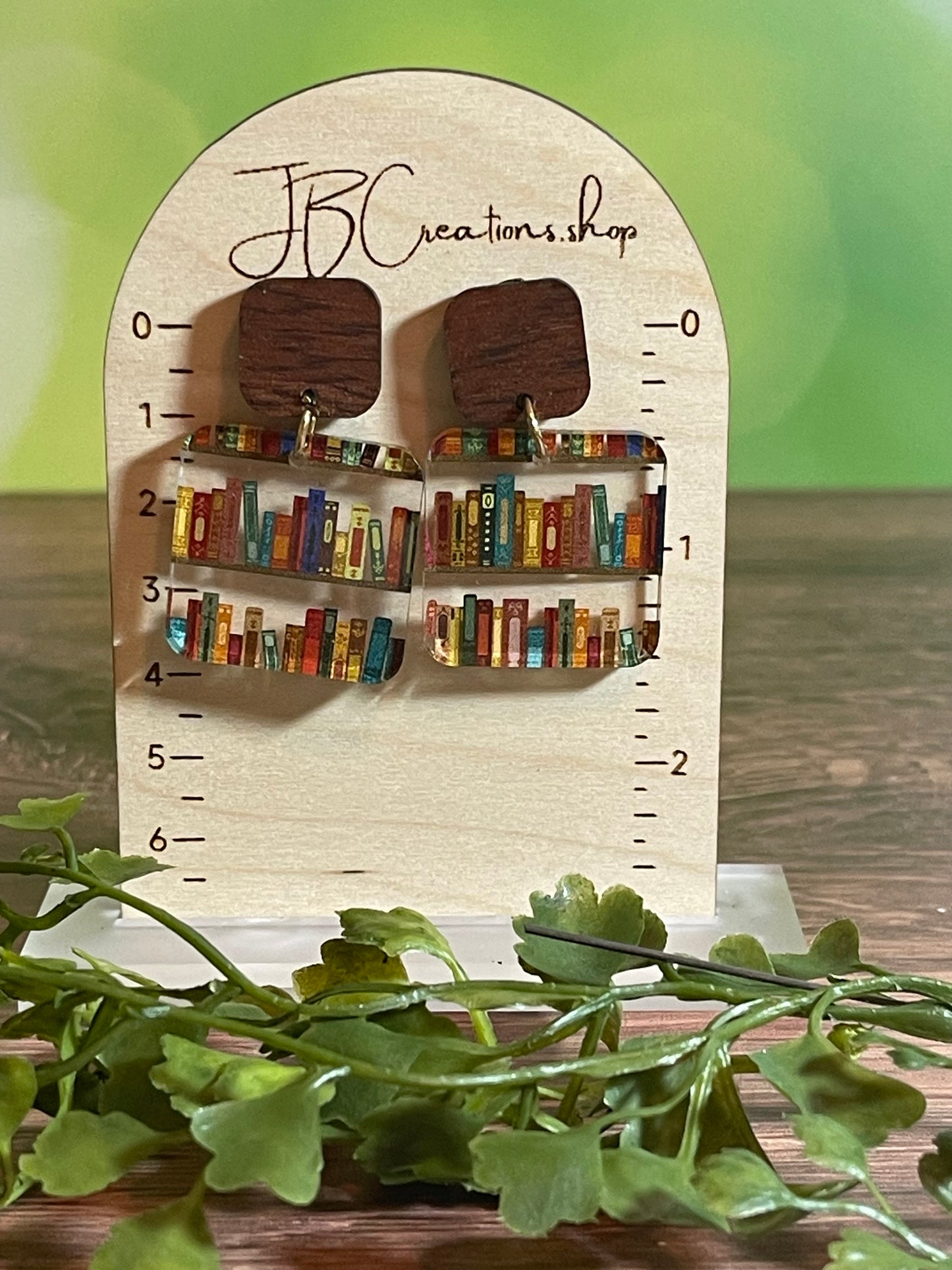 Bookcase earrings