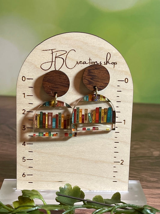 Bookcase earrings