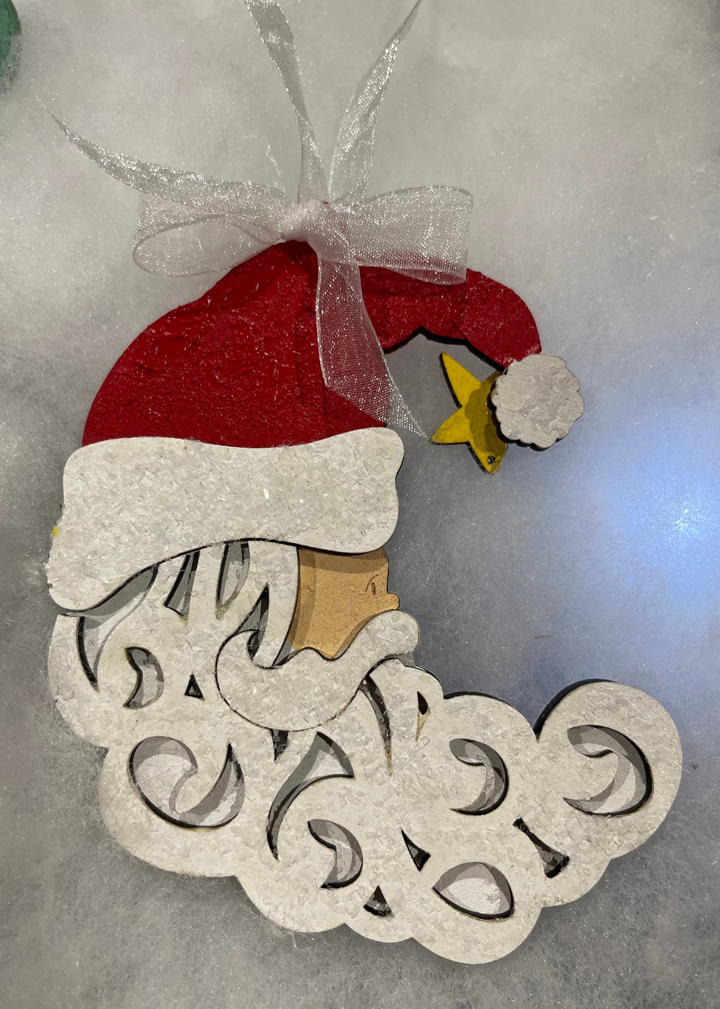 Santa Crescent Moon Ornament