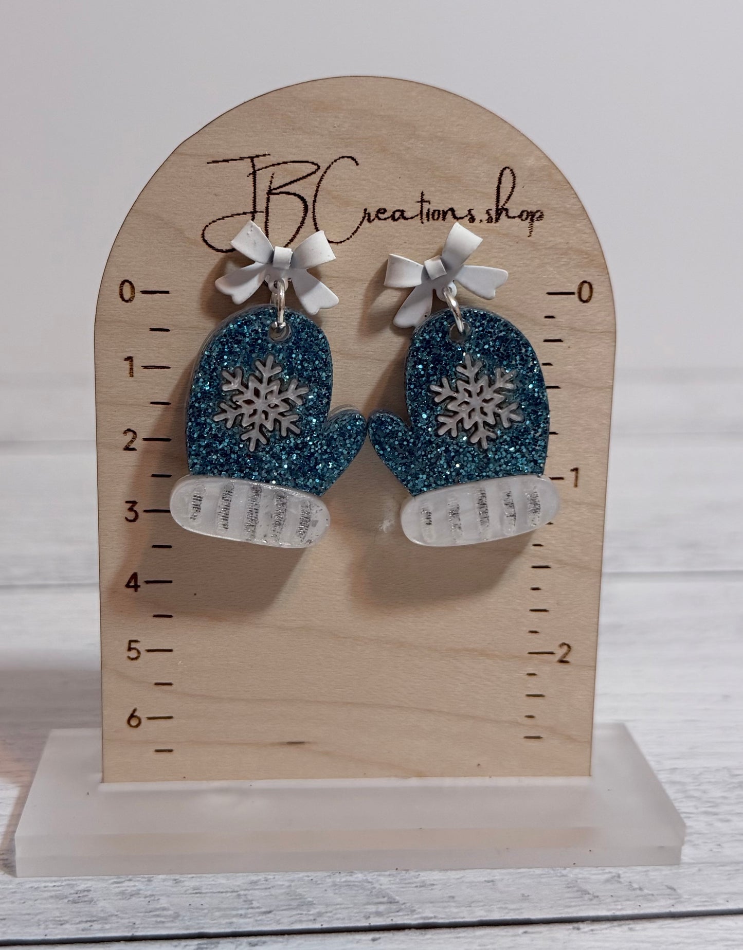 Glitter Mitten Earrings