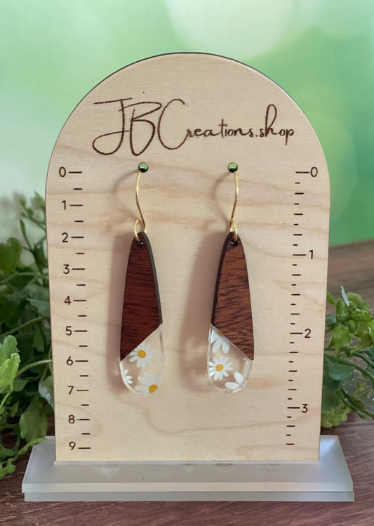 Teardrop Daisy Earrings