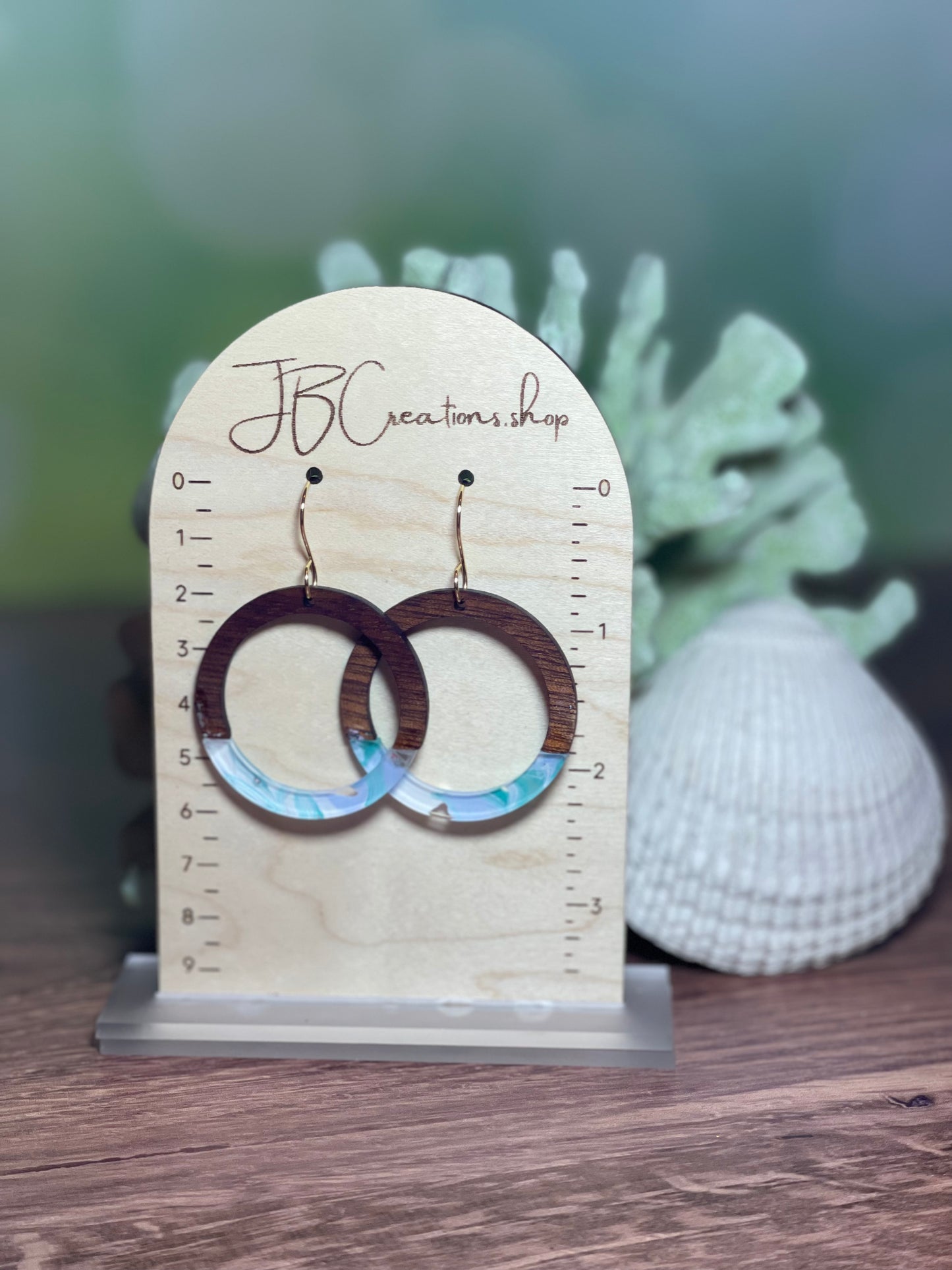 Seafoam Hoop Earrings