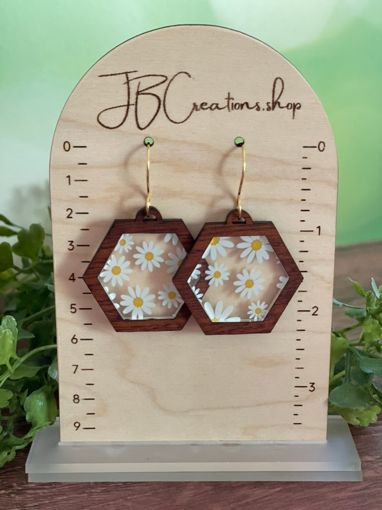 Daisy Inlay Earrings