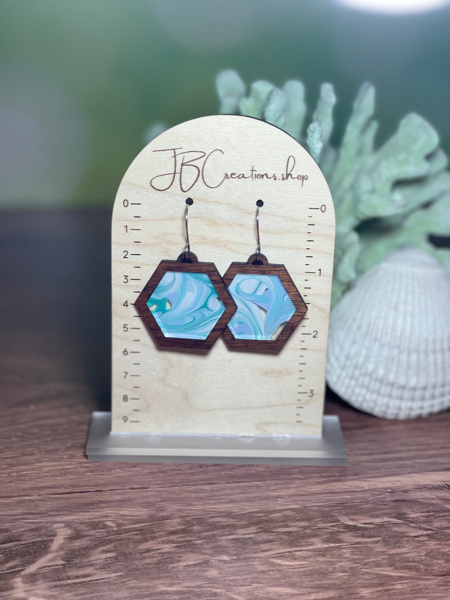 Seafoam Inlay Earrings