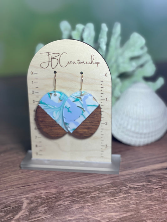 Split Oval Seafoam Earrings