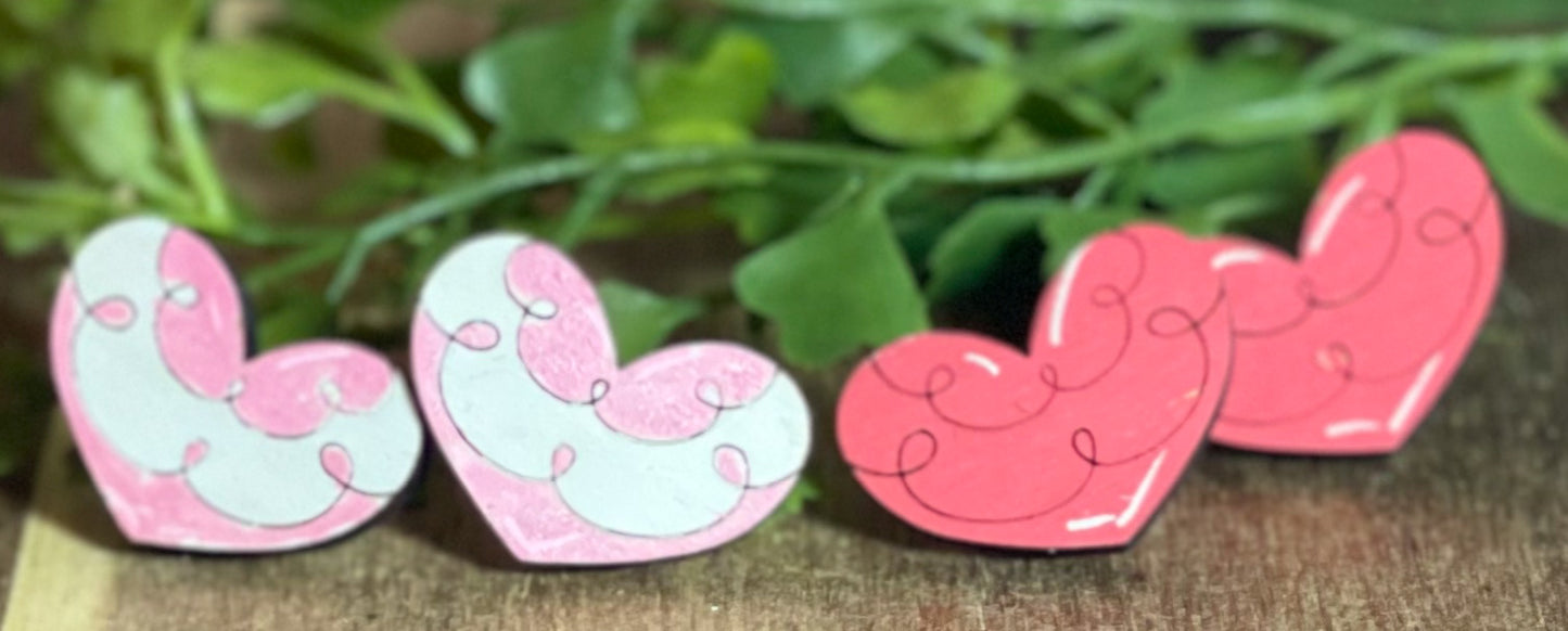 Swirled Heart Studs