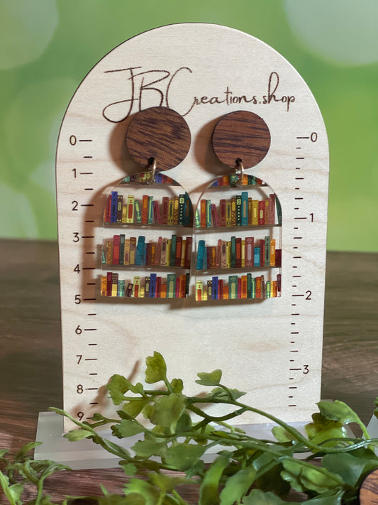 Bookcase earrings